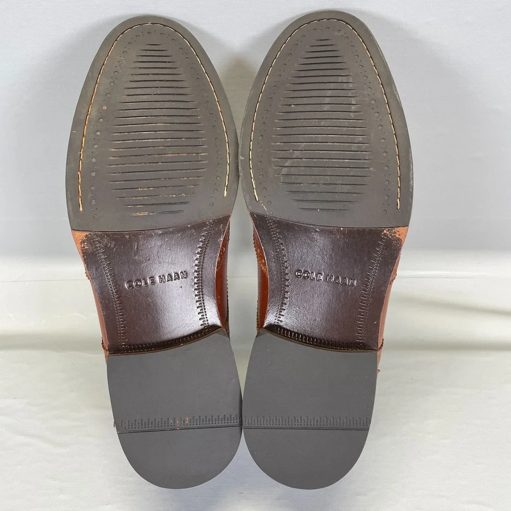 Cole Haan Benton Wingtip Dress Shoes Mens Size 11.5 M Brown Leather Oxfords